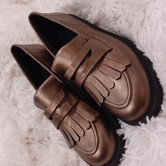 Paul Green Stacy Flats Bronze Metallic Grunge NEW UK 7.5/US 10